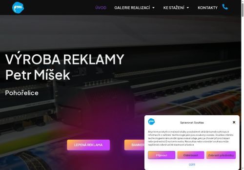 Zobrazit webové stránky Výrobce reklamy Pohořelice - Petr Míšek