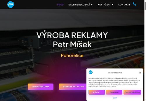 Zobrazit webové stránky Výrobce reklamy Pohořelice - Petr Míšek