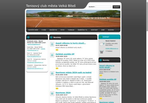 Zobrazit webové stránky TENISOVÝ CLUB MĚSTA VELKÁ BÍTEŠ o.s.