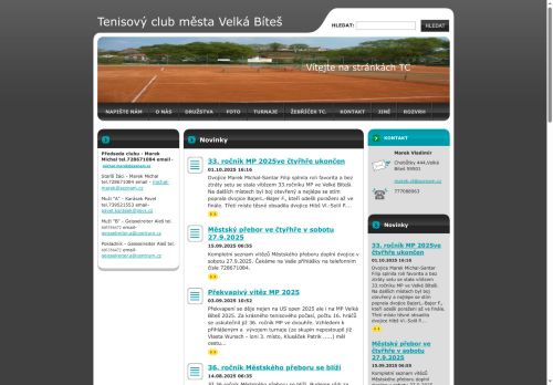 Zobrazit webové stránky TENISOVÝ CLUB MĚSTA VELKÁ BÍTEŠ o.s.
