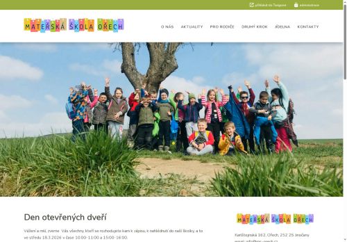 Mateřská škola Ořech, okr. Praha - západ, příspěvková organizace nabízí práci na pozici Učitelé v oblasti předškolní výchovy (m/ž) v obci Ořech
