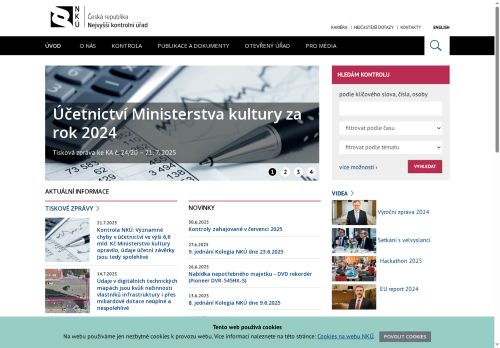 Nejvyšší kontrolní úřad nabízí práci na pozici kuchař/ka (m/ž) v obci Slapy