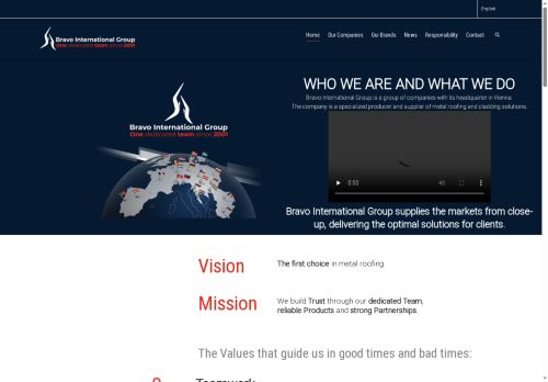 Webové stránky Bravo International CZ s.r.o., Ivančice
