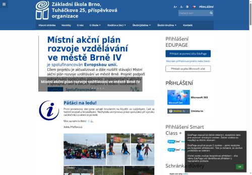 Webové stránky Základní škola Brno , Tuháčkova 25, příspěvková organizace, Brno