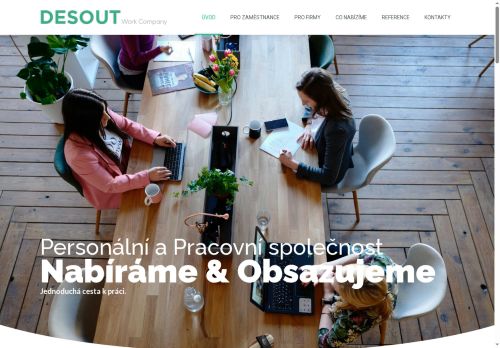 Webové stránky DESOUT s.r.o., Rudná