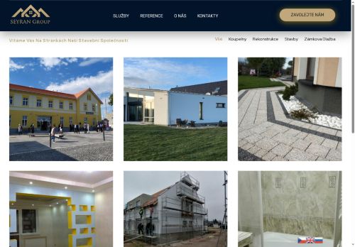 Webové stránky SEYRAN Group s.r.o., Praha