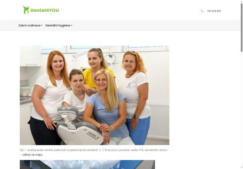 Zobrazit webové stránky Stomatologie Dental4YOU - MDDr. Kristýna Šméralová, MDDr. Lenka Bílková