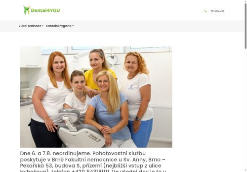Zobrazit webové stránky Stomatologie Dental4YOU - MDDr. Kristýna Šméralová, MDDr. Lenka Bílková
