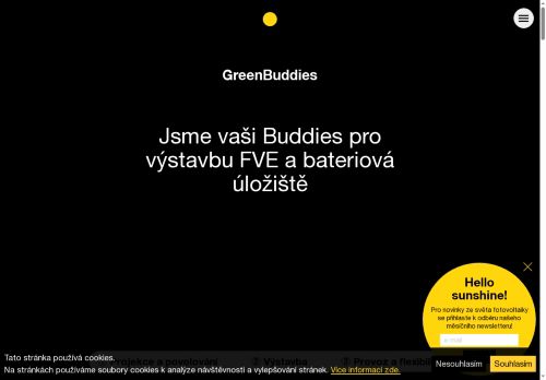 Webové stránky Greenbuddies, s.r.o., Praha