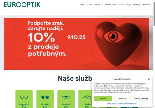 Webové stránky Eurooptik s.r.o., Prostějov