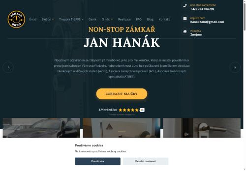 Zobrazit webové stránky Zámečník Jan Hanák