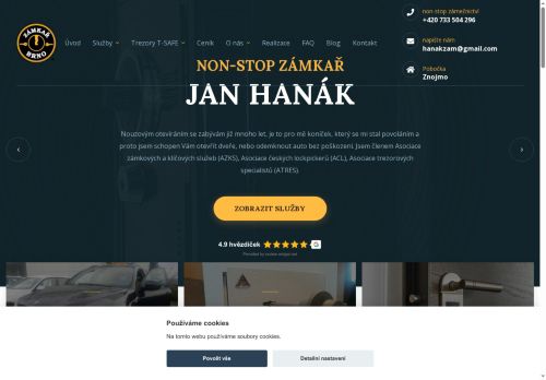 Zobrazit webové stránky Zámečník Jan Hanák