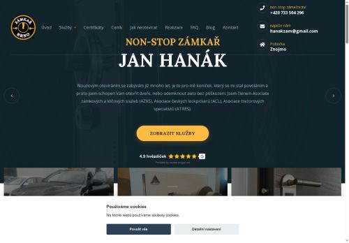 Zobrazit webové stránky Zámečník Jan Hanák
