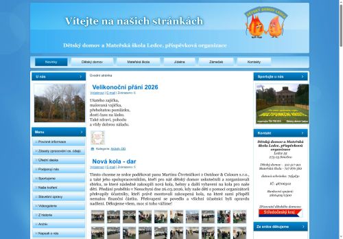 Dětský domov a Mateřská škola Ledce, příspěvková organizace nabízí práci na pozici Vychovatel/ka do dětského domova v obci Ledce