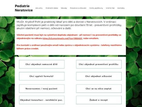 Praktický lékař pro děti a dorost - MUDr. Kryštof Pohl, MUDr. Jarmila Dvorská
