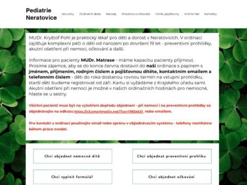 Praktický lékař pro děti a dorost - MUDr. Kryštof Pohl, MUDr. Jarmila Dvorská