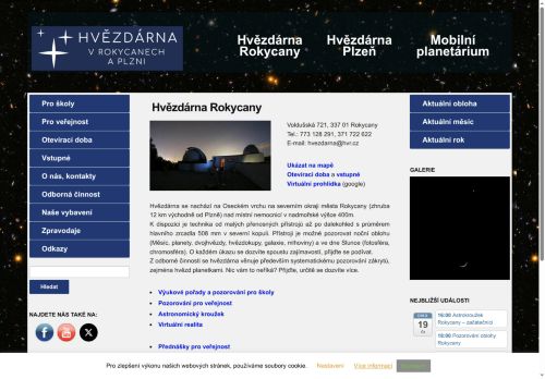 Zobrazit webové stránky Hvězdárna Rokycany