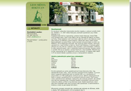 Zobrazit webové stránky Lesy města Rokycan, s.r.o.