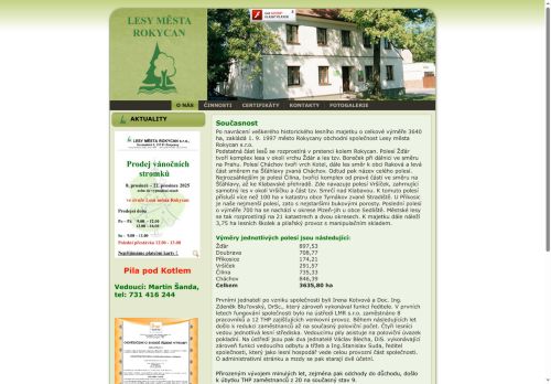 Zobrazit webové stránky Lesy města Rokycan, s.r.o.