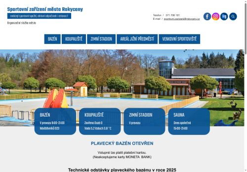 Zobrazit webové stránky Sportovní zařízení města Rokycany