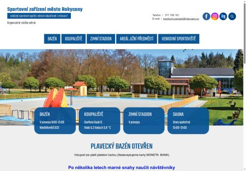 Zobrazit webové stránky Sportovní zařízení města Rokycany