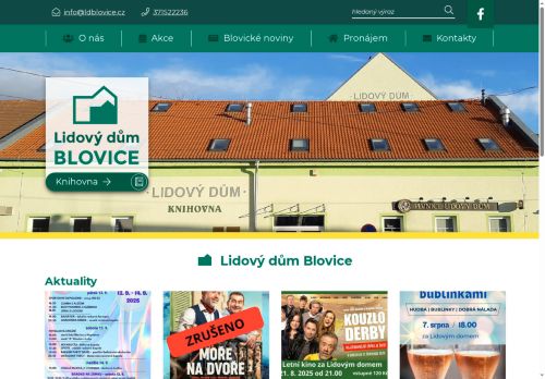 Zobrazit webové stránky Městské kulturní středisko Lidový dům Blovice