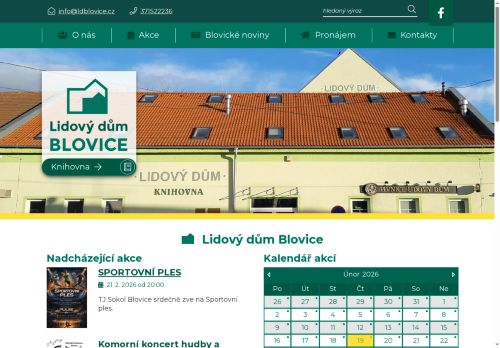 Zobrazit webové stránky Městské kulturní středisko Lidový dům Blovice