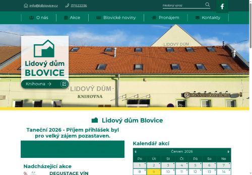Zobrazit webové stránky Městské kulturní středisko Lidový dům Blovice