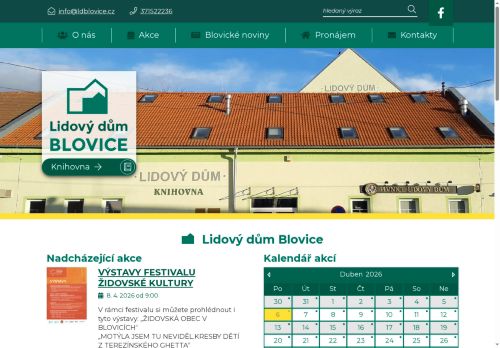 Zobrazit webové stránky Městské kulturní středisko Lidový dům Blovice