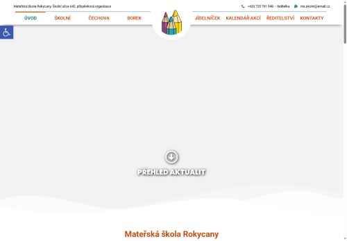 Zobrazit webové stránky Mateřská škola Rokycany, Školní ulice 642