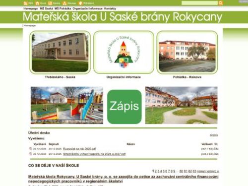 Mateřská škola Rokycany, U Saské brány