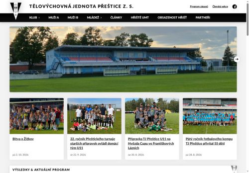 Zobrazit webové stránky TJ Přeštice - fotbalový oddíl