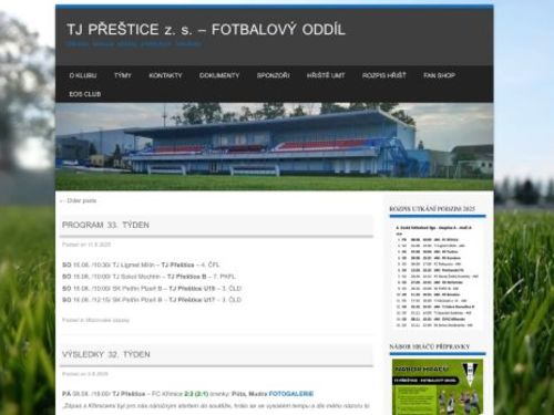 TJ Přeštice - fotbalový oddíl