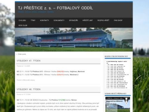 TJ Přeštice - fotbalový oddíl