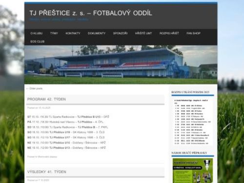 TJ Přeštice - fotbalový oddíl