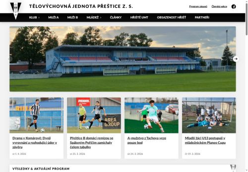 Zobrazit webové stránky TJ Přeštice - fotbalový oddíl