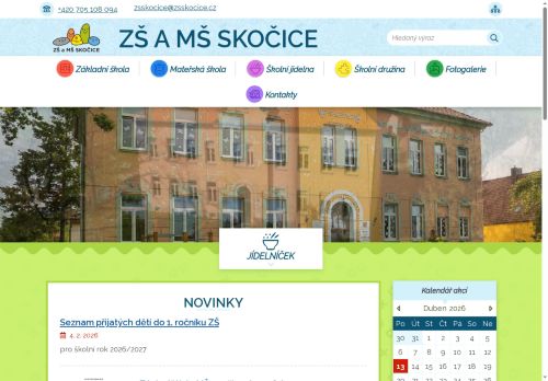 Zobrazit webové stránky Základní škola a mateřská škola Skočice