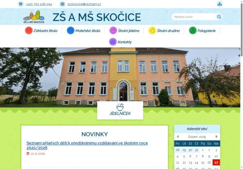 Zobrazit webové stránky Základní škola a mateřská škola Skočice
