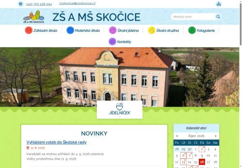 Zobrazit webové stránky Základní škola a mateřská škola Skočice