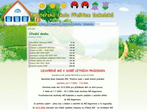 Mateřská škola Přeštice, Dukelská 959