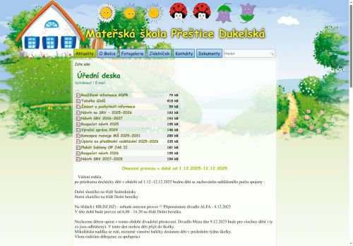 Zobrazit webové stránky Mateřská škola Přeštice, Dukelská 959