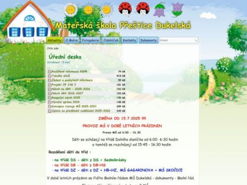 Mateřská škola Přeštice, Dukelská 959