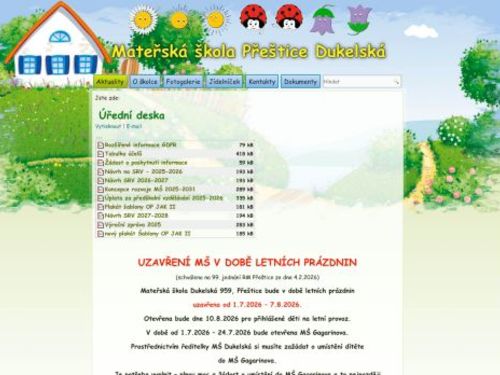 Mateřská škola Přeštice, Dukelská 959