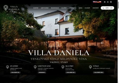 Webové stránky Daniela Valentová spol. s.r.o., Valtice