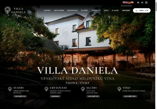 Webové stránky Daniela Valentová spol. s.r.o., Valtice