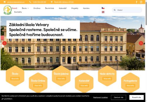 Webové stránky Základní škola Velvary, okres Kladno, Velvary
