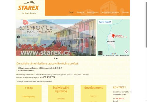 STAREX spol. s r.o. nabízí práci na pozici Skladník / manipulant (m/ž) v obci Nesvačilka