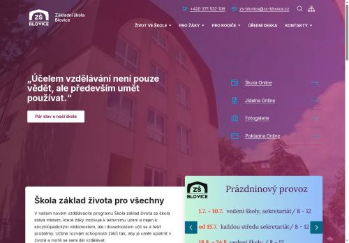 Zobrazit webové stránky Základní škola Blovice