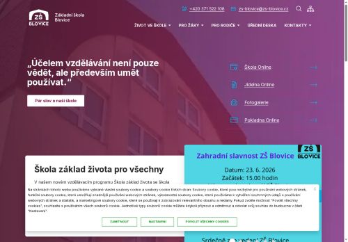 Zobrazit webové stránky Základní škola Blovice