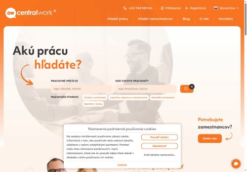 Webové stránky CentralWork s.r.o., Brno
